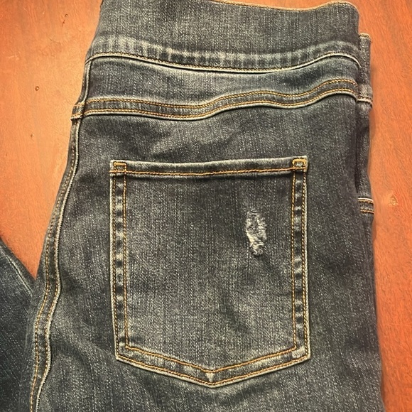 SPANK Distressed Ankle Skinny Jeans, Sz Small Distressed Medium Wash - Picture 6 of 11